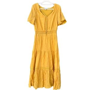 Luxology Mustard Maxi Dress